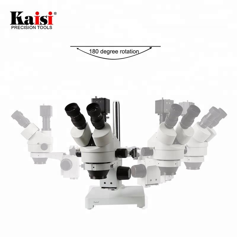 Trinocular Stereo Microscope 7X-45X - Kaisi 7X-45X Zoom Digital PCB Inspeksi