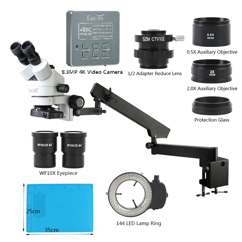 Simul fokus Zoom 3. 5x-90x art - Trinocular Stereo Microscope 7X-45X ulasan dan harga