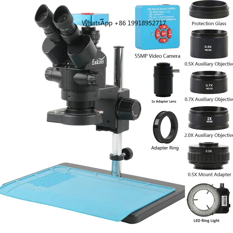 Set Mikroskop Stereo Trinokule - Simul-Focal Industrial Microscope 4K Hdmi ulasan dan harga