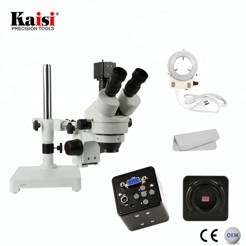 Kaisi 7X-45X Zoom Digital PCB  - Trinocular Stereo Microscope 7X-45X ulasan dan harga
