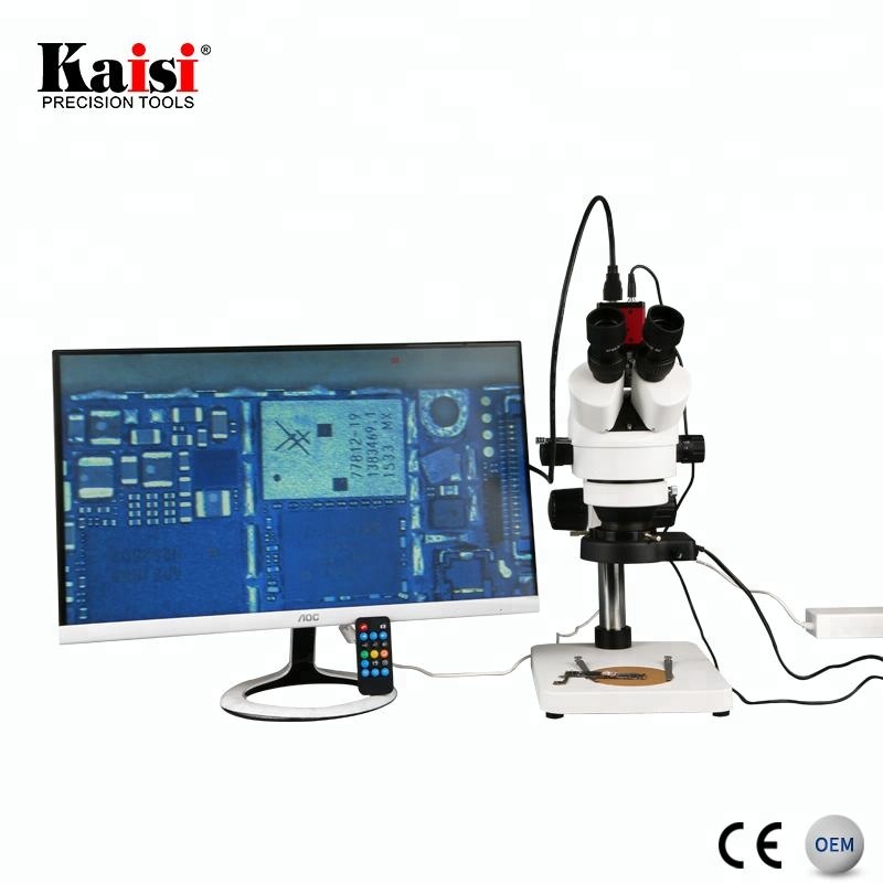 Kaisi 7X-45X Zoom Digital PCB  - Trinocular Stereo Microscope 7X-45X ulasan dan harga