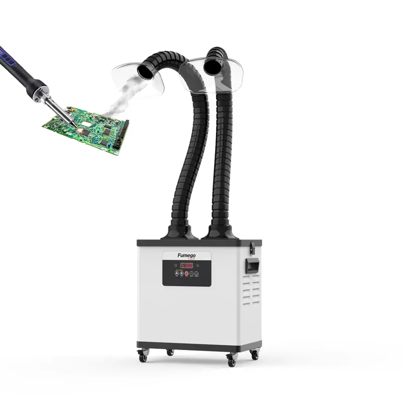 DX1002 Dual-Arm 200W Penghisap - Fume Extractor Soldering Dual Arm ulasan dan harga