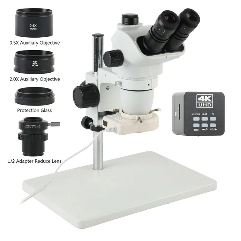 Mikroskop Stereo Trinokular Si - Simul-Focal Industrial Microscope 4K Hdmi ulasan dan harga